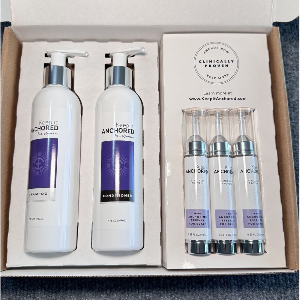 Keep It Anchored Hair Restoration Set For Women Shampoo Conditioner Essence